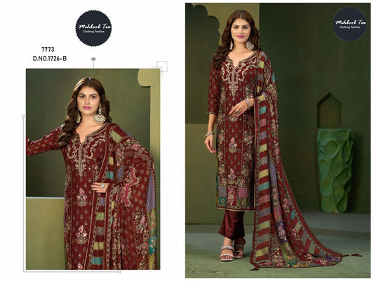 1726-B Mehboob Tex Printed Karachi Unstitched Suits