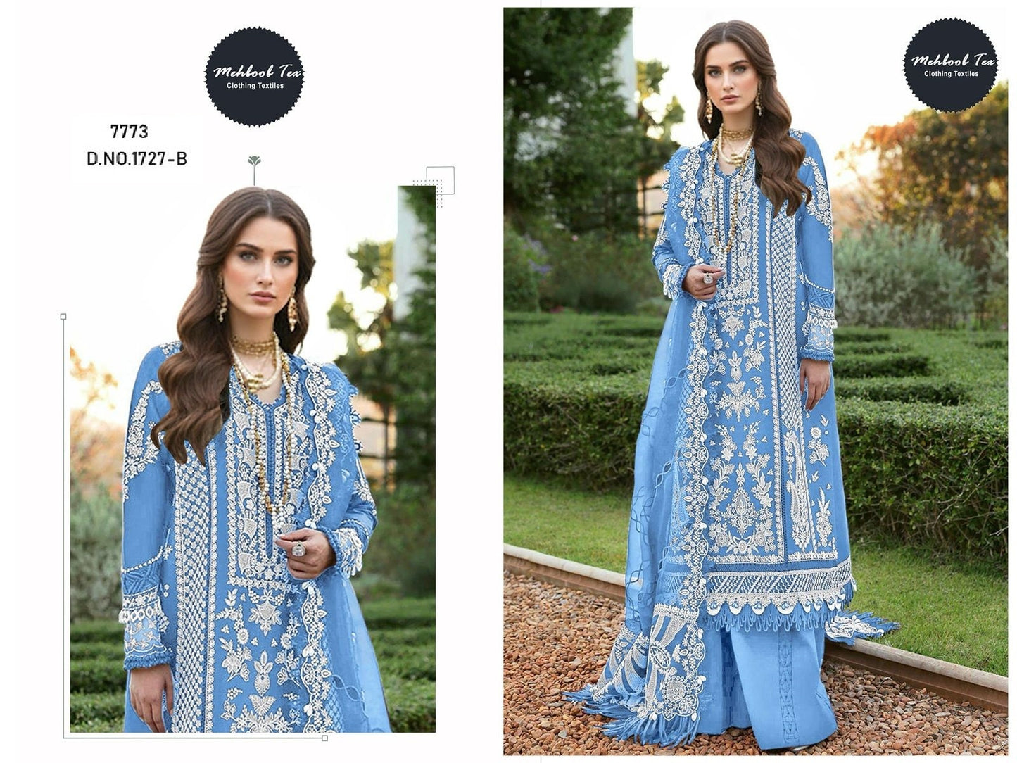 1727-B Mehboob Tex Pure Cotton Pakistani Salwar Suits