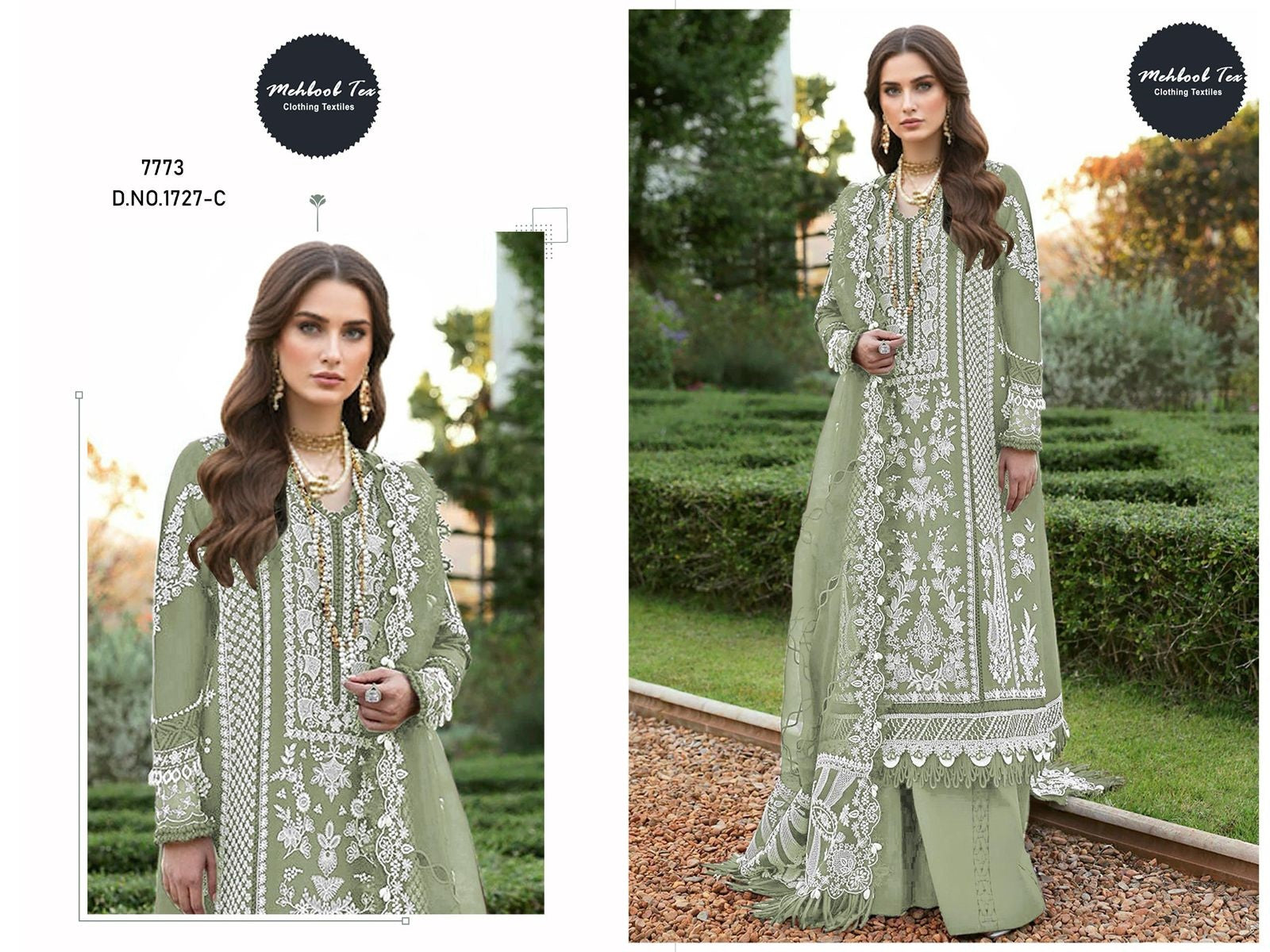 1727-C Mehboob Tex Pure Cotton Pakistani Salwar Suits