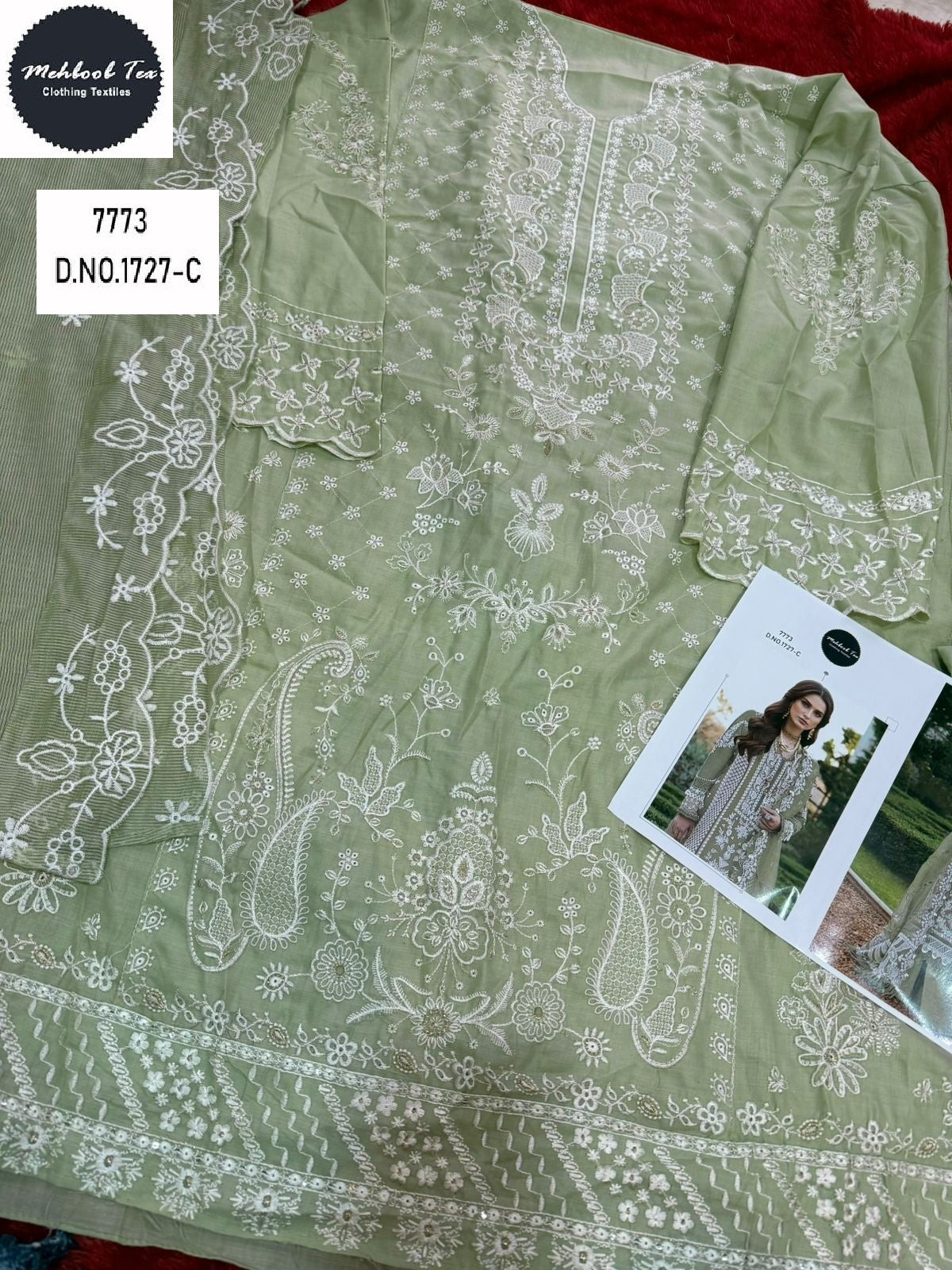 1727-C Mehboob Tex Pure Cotton Pakistani Salwar Suits