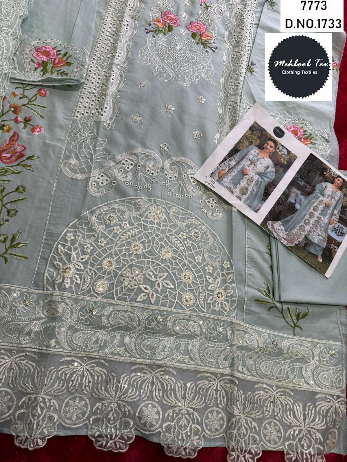 1733 Mehboob Tex Embroidery Pakistani Salwar Suits