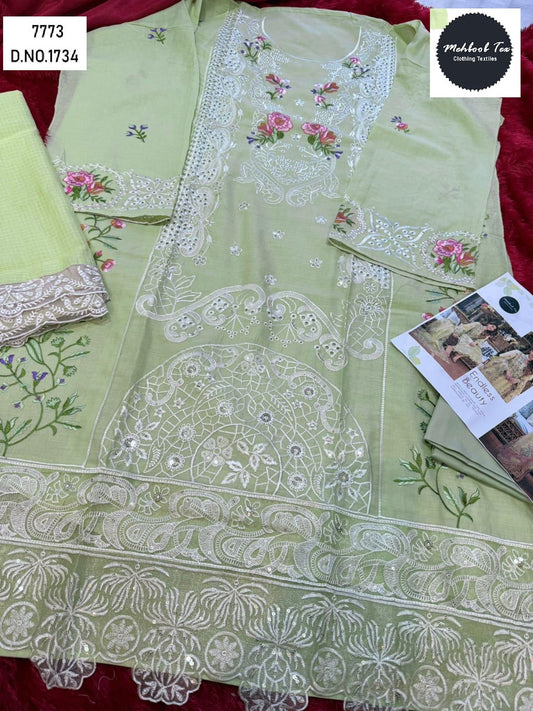 1734 Mehboob Tex Embroidery Pakistani Salwar Suits