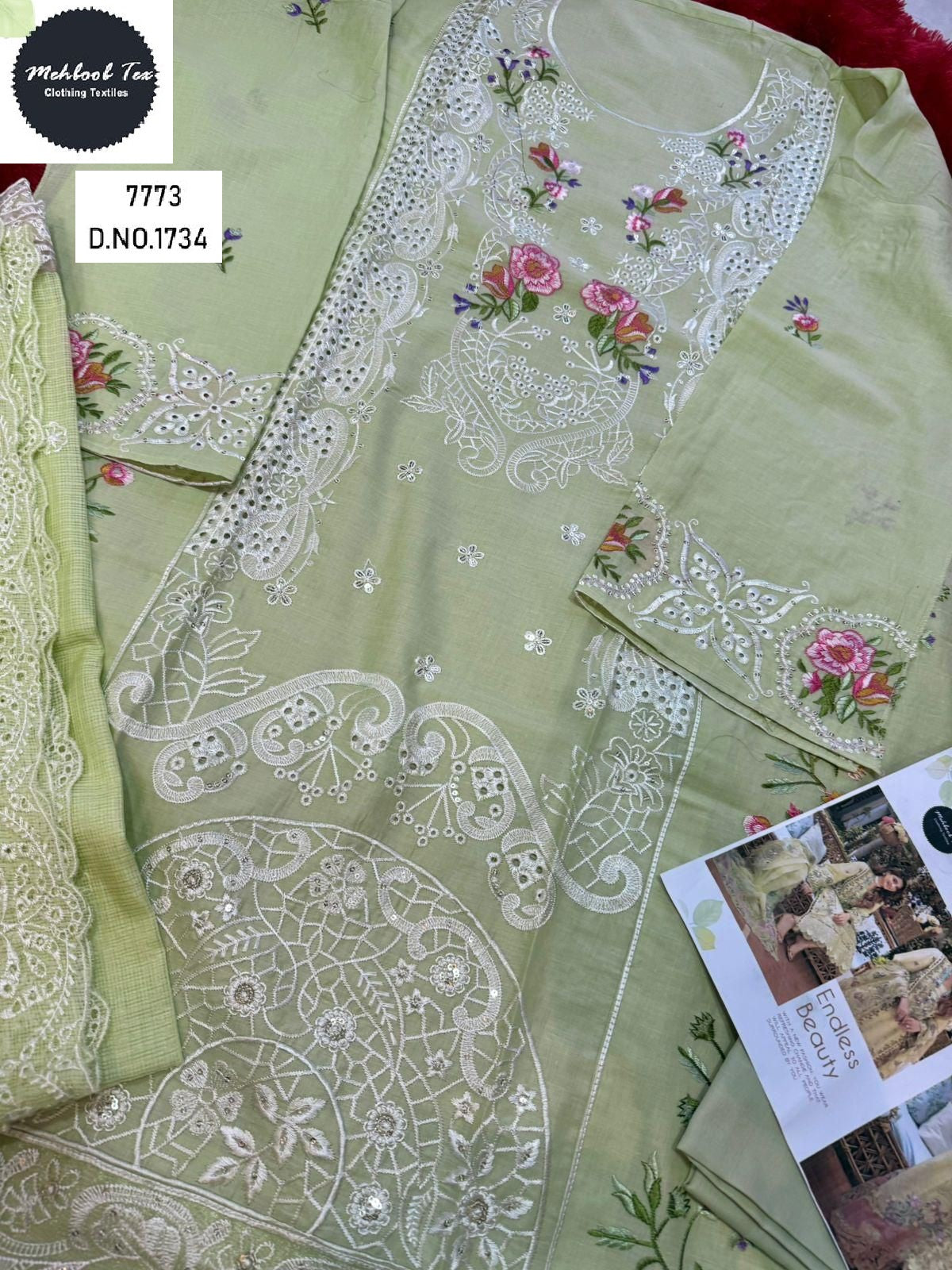 1734 Mehboob Tex Embroidery Pakistani Salwar Suits