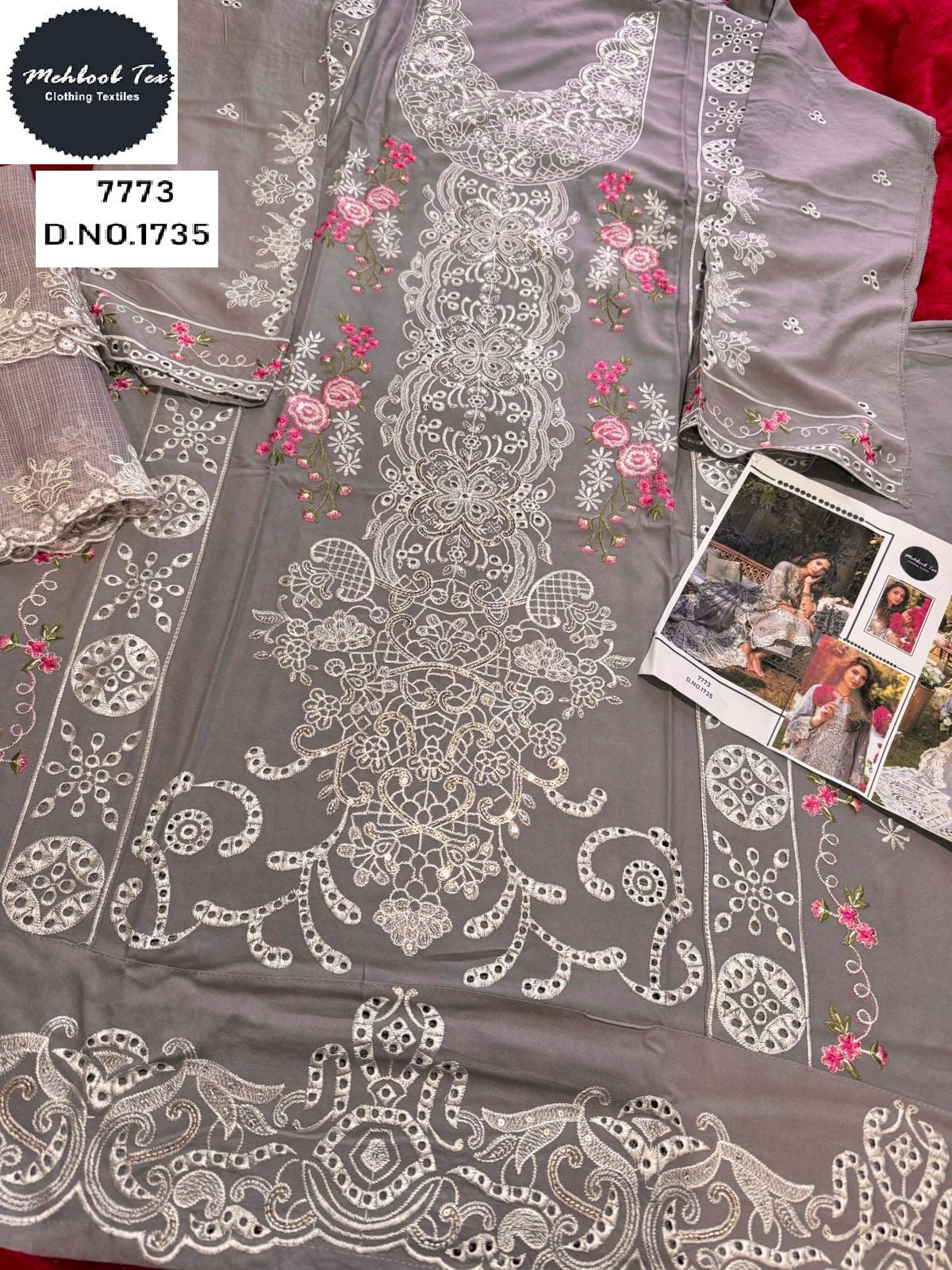 1735 Mehboob Tex Embroidery Pakistani Salwar Suits