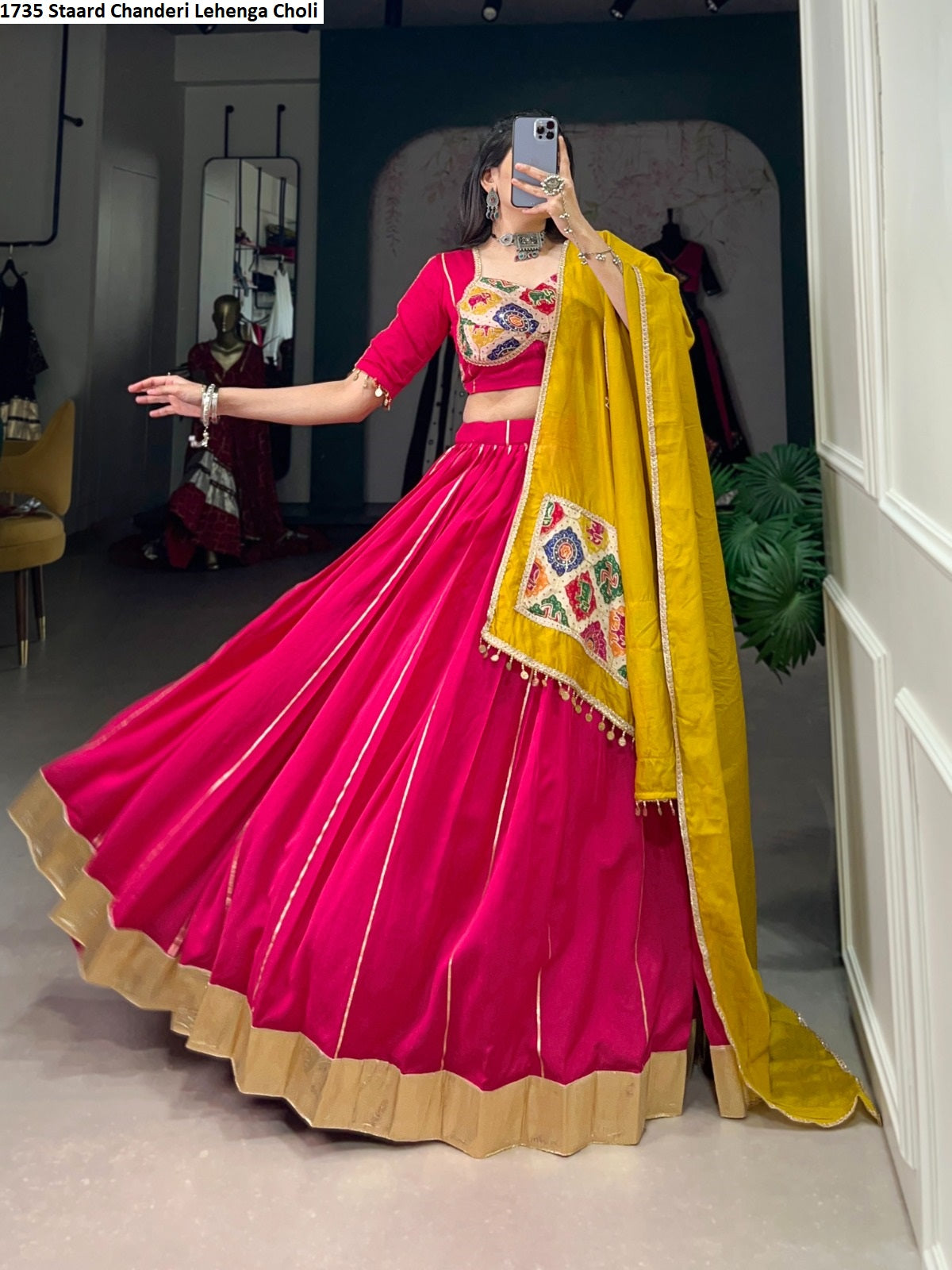1735 Staard Chanderi Lehenga Choli