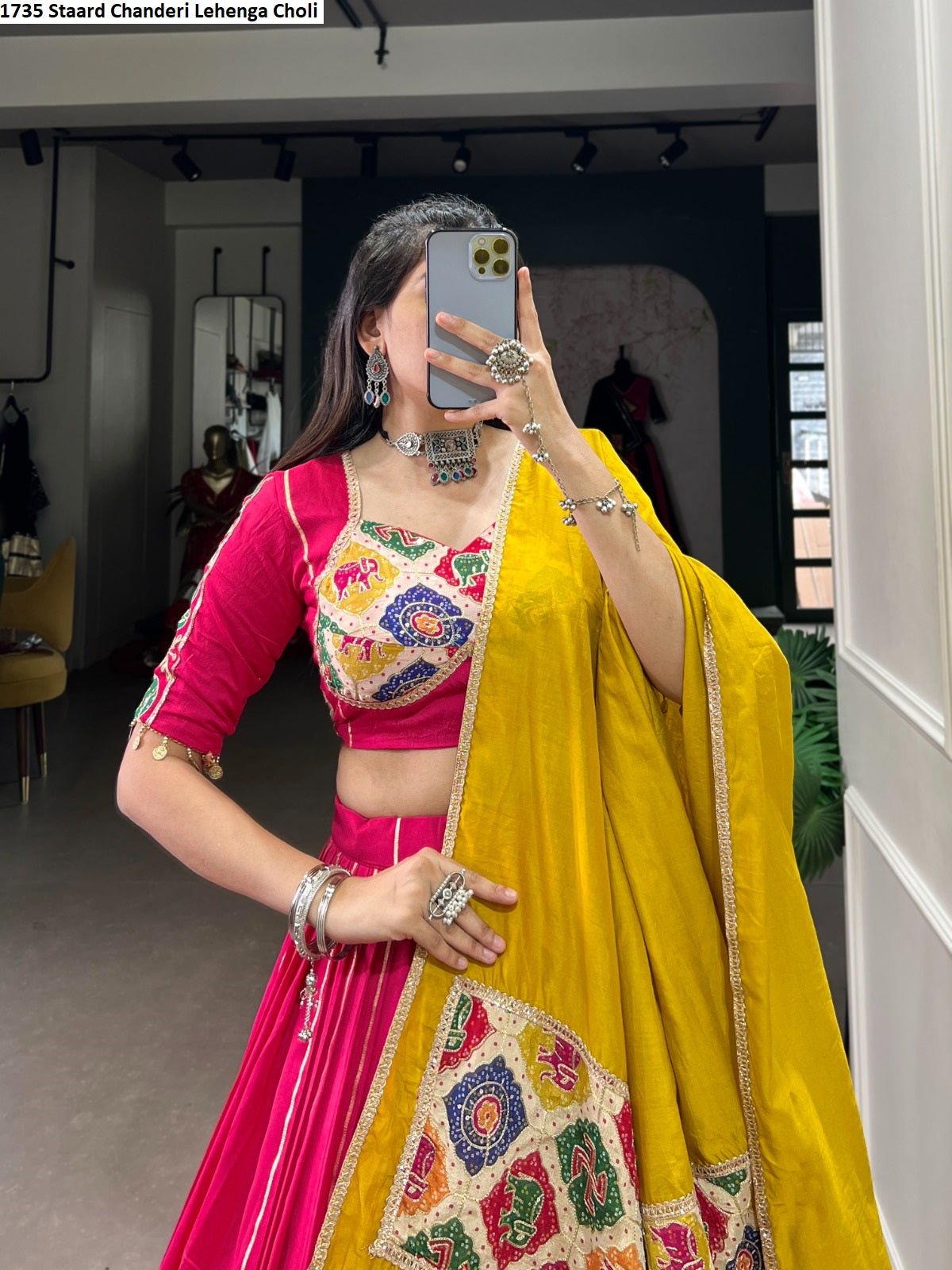 1735 Staard Chanderi Lehenga Choli