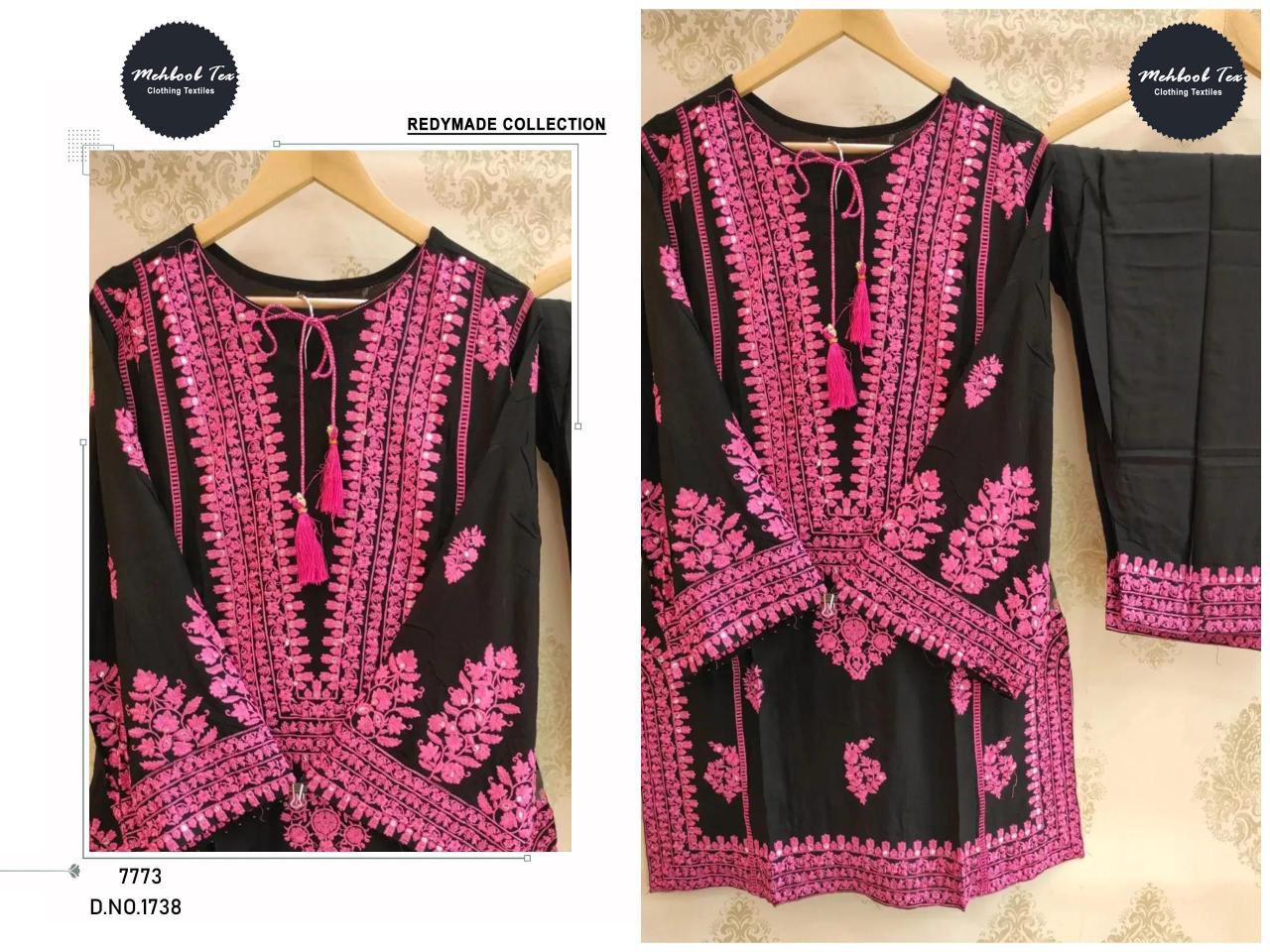 1738 Mehboob Tex Embroidery Pakistani Salwar Suits