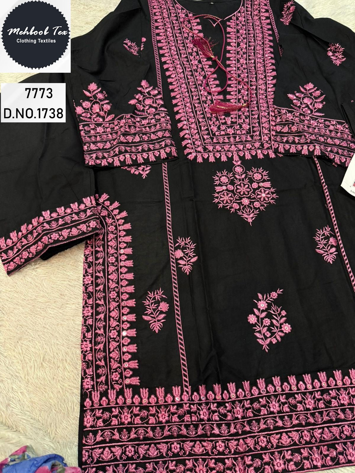 1738 Mehboob Tex Embroidery Pakistani Salwar Suits