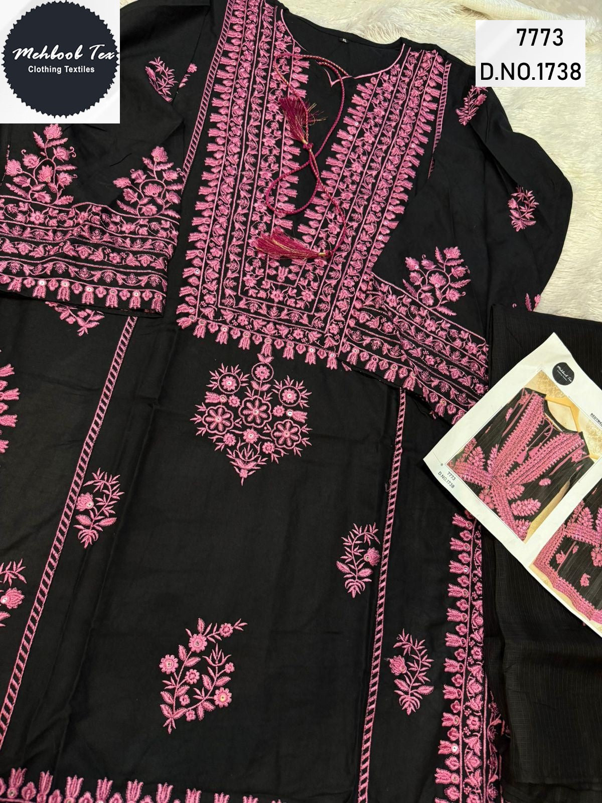 1738 Mehboob Tex Embroidery Pakistani Salwar Suits