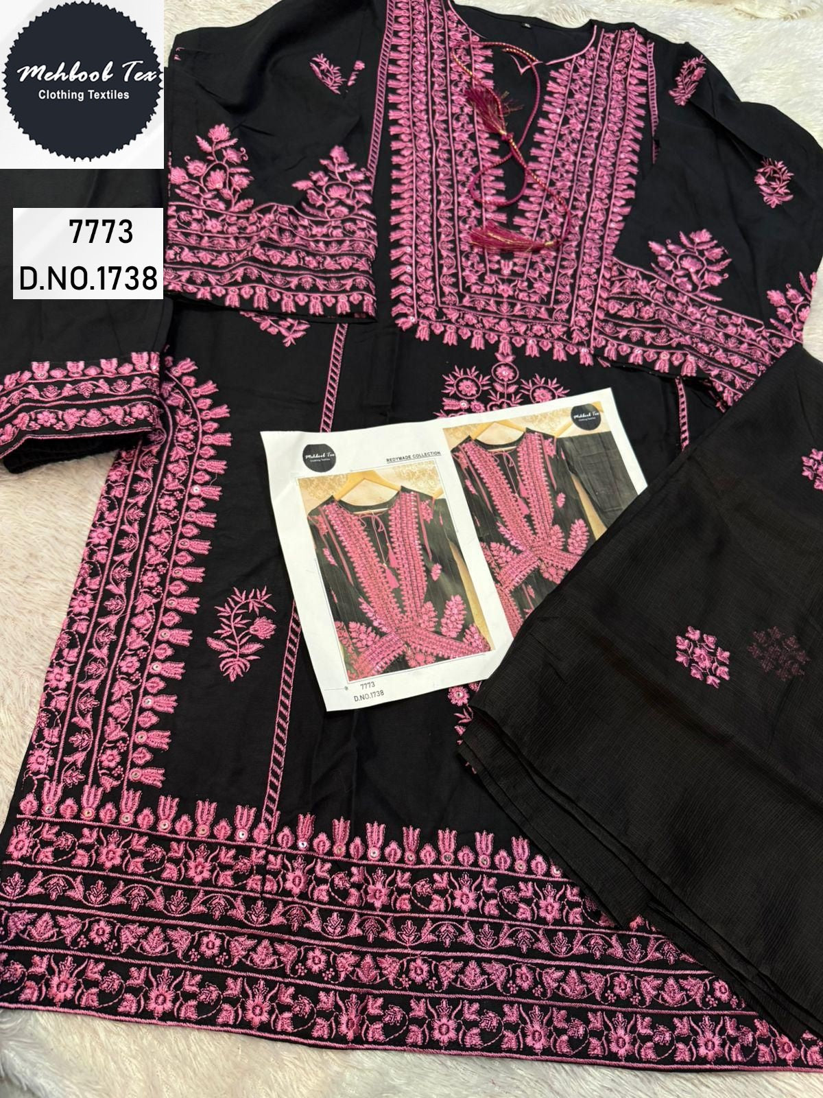 1738 Mehboob Tex Embroidery Pakistani Salwar Suits