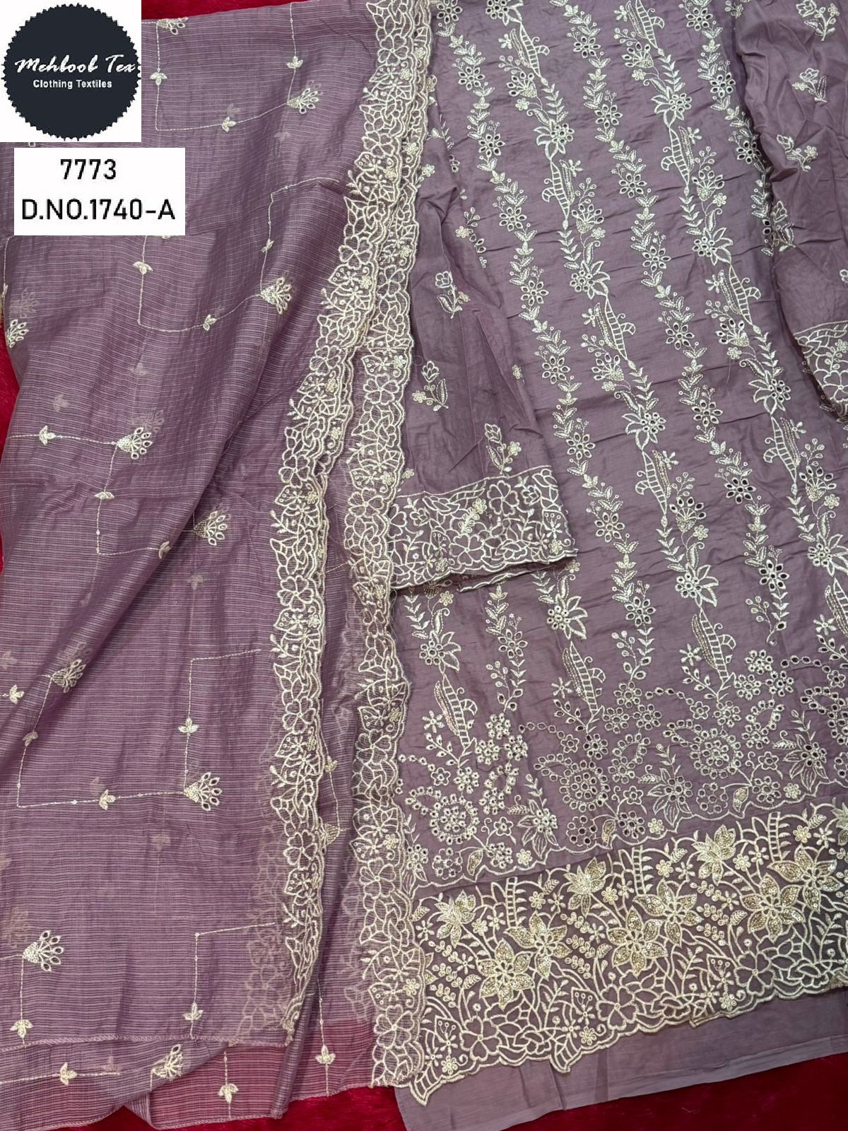 1740-A Mehboob Tex Embroidery Pakistani Salwar Suits