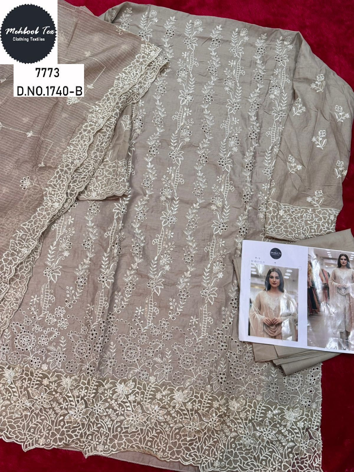 1740-B Mehboob Tex Embroidery Pakistani Salwar Suits