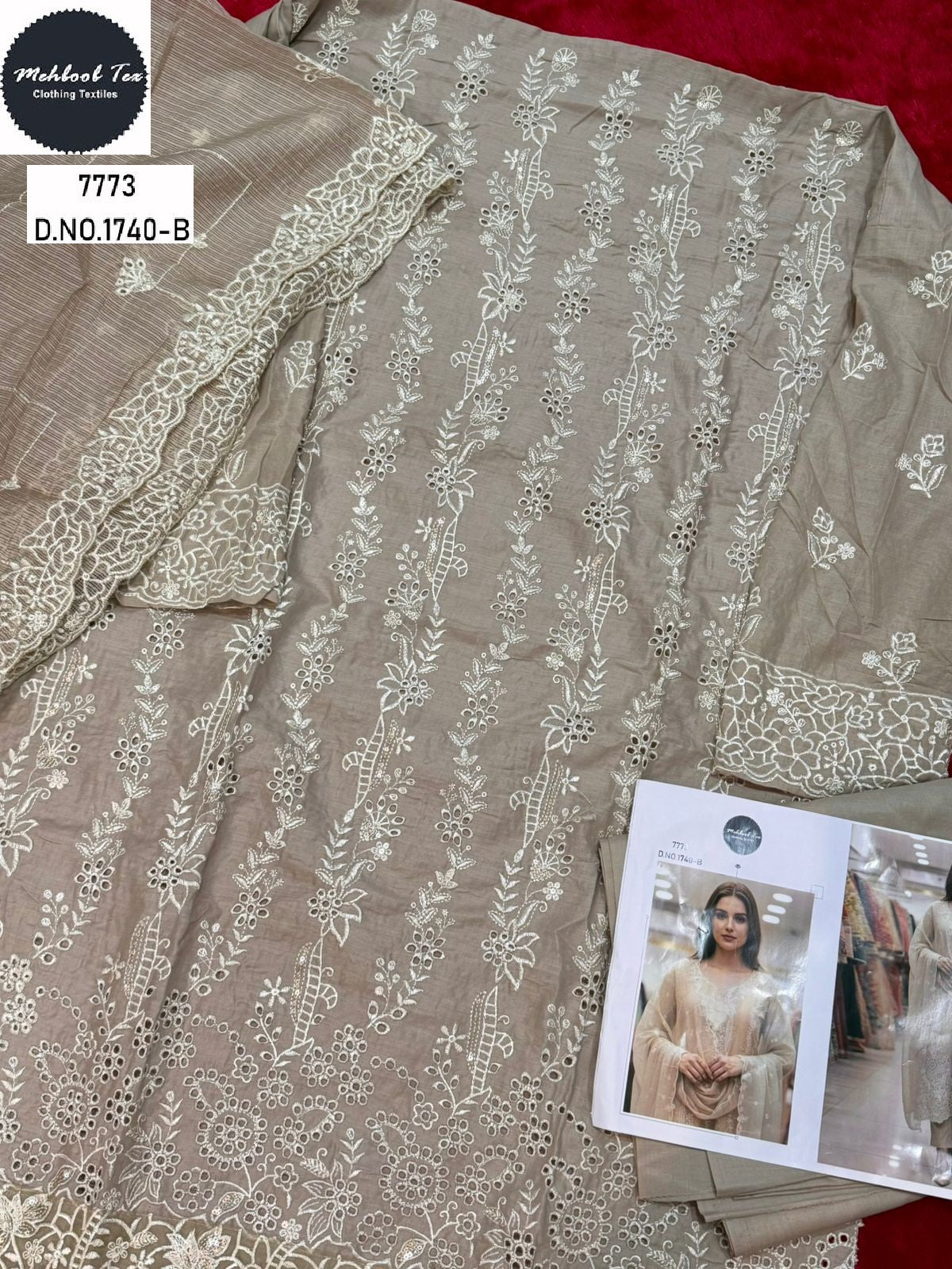 1740-B Mehboob Tex Embroidery Pakistani Salwar Suits