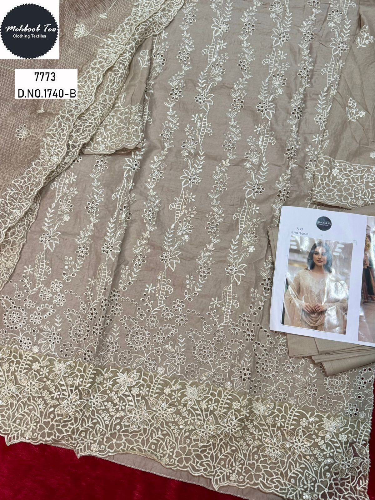 1740-B Mehboob Tex Embroidery Pakistani Salwar Suits