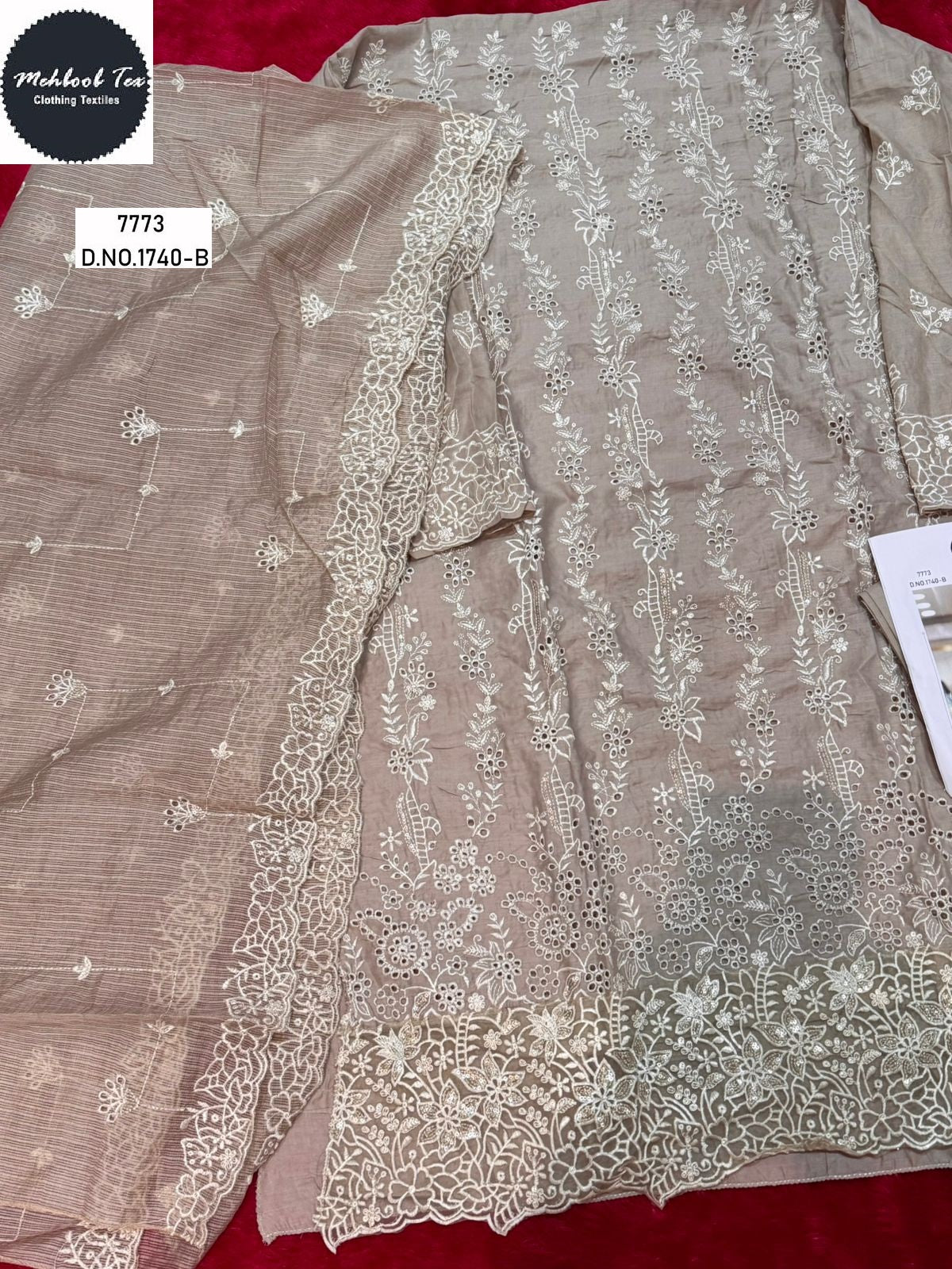1740-B Mehboob Tex Embroidery Pakistani Salwar Suits