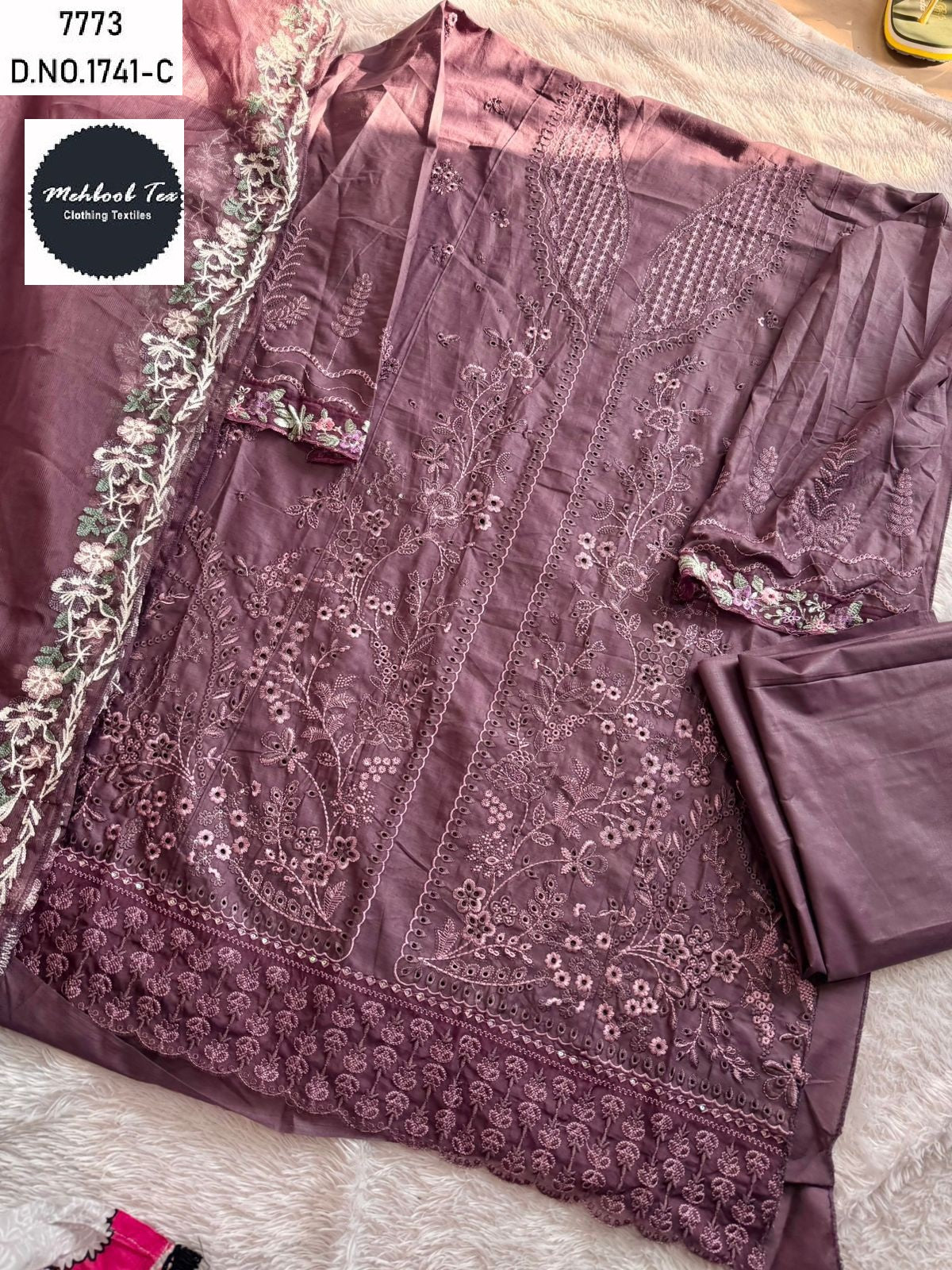 1741-C Mehboob Tex Embroidery Pakistani Salwar Suits