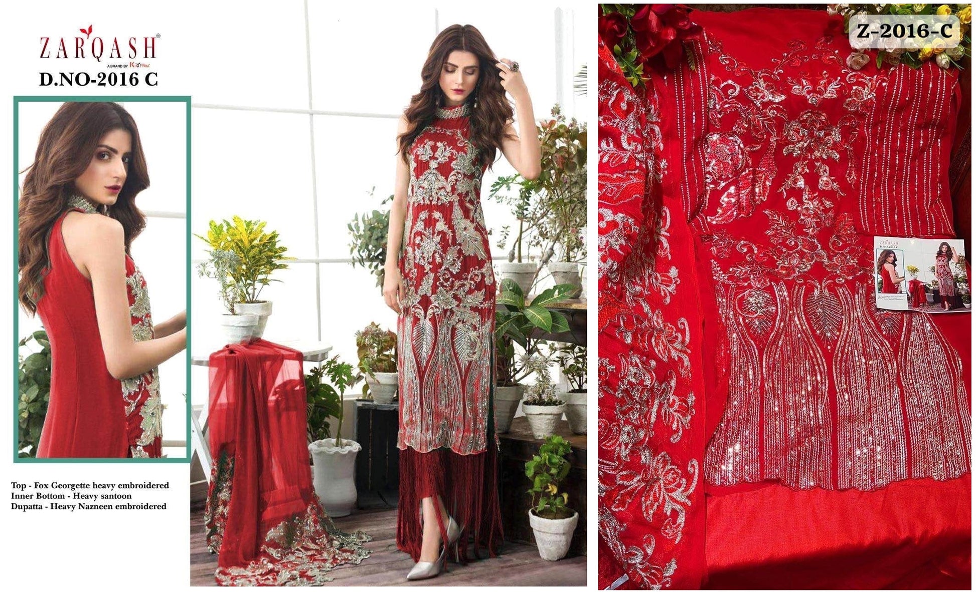 3022C Zarqash Pakistani Salwar Suits