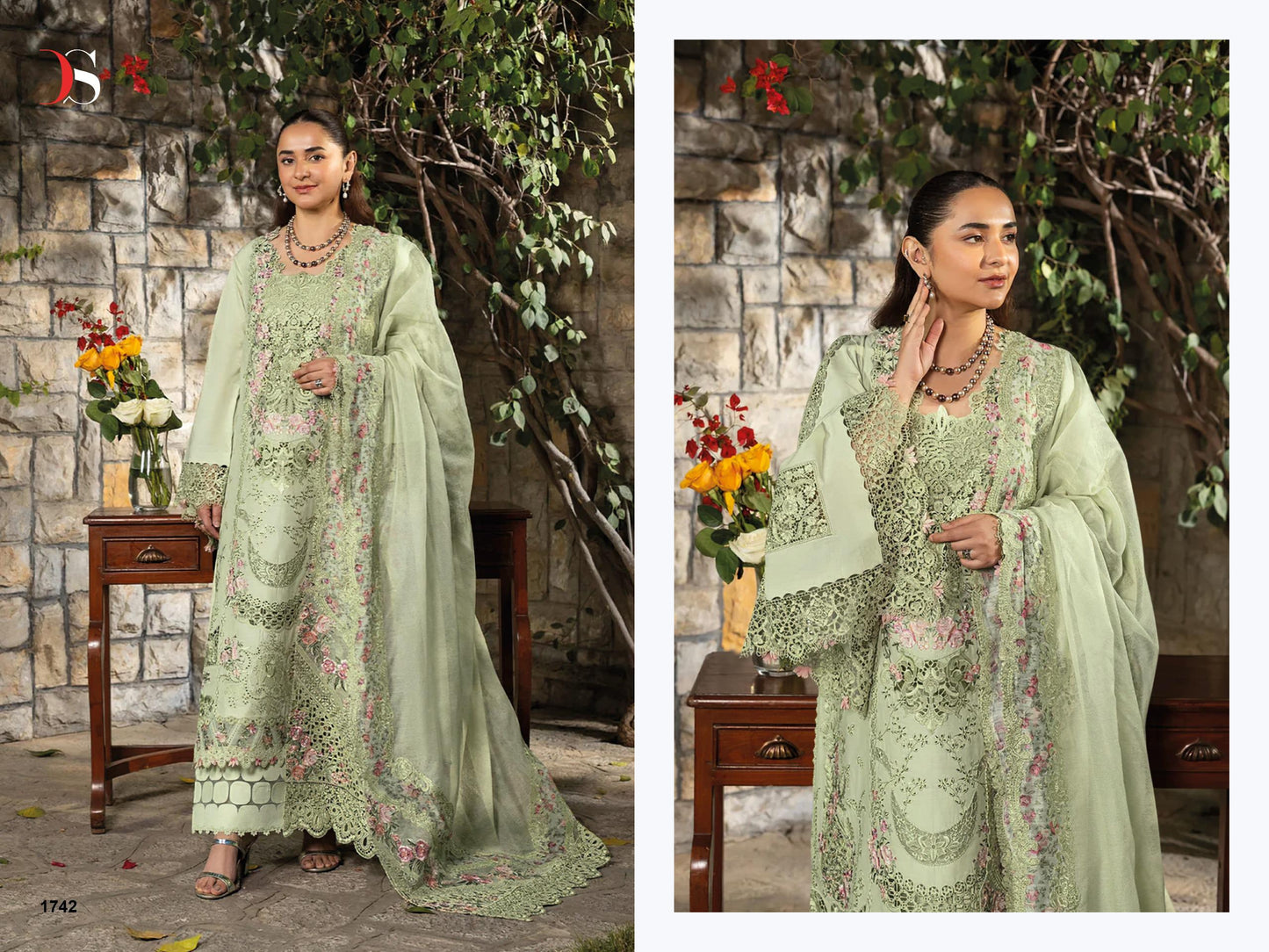 1742 Elaf Premium 3 Deepsy Pure Cotton Pakistani Salwar Suits