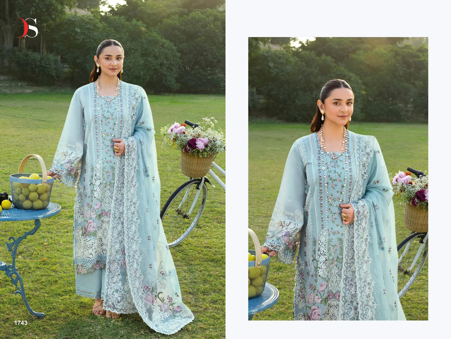 1743 Elaf Premium 3 Deepsy Pure Cotton Pakistani Salwar Suits