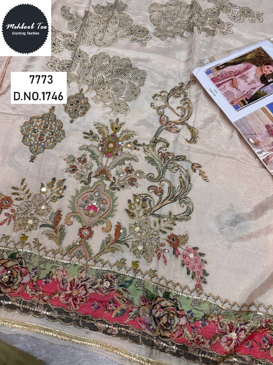 1746 Mehboob Tex Pure Viscose Karachi Unstitched Suits