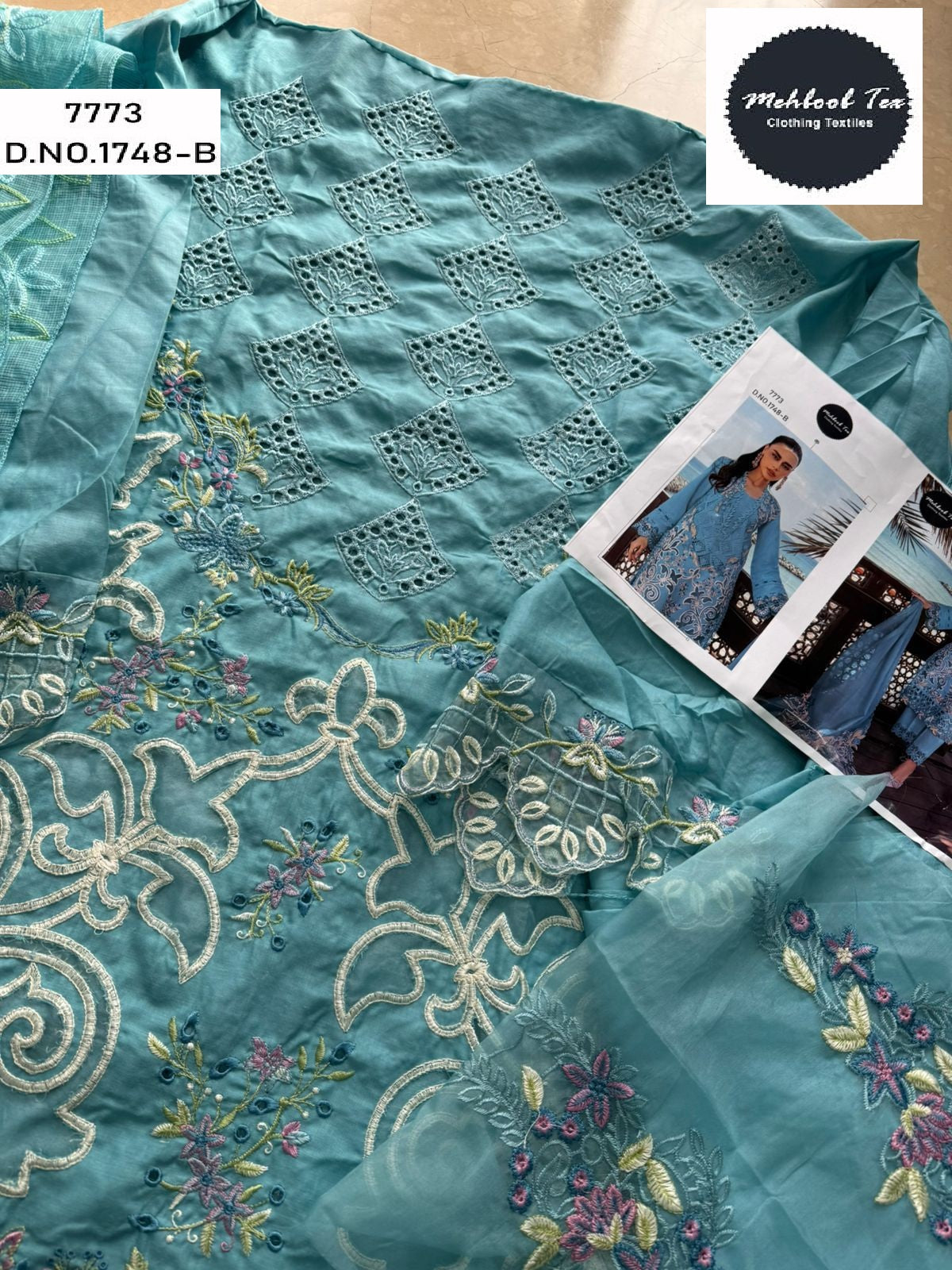 1748-B Mehboob Tex Embroidery Pakistani Salwar Suits