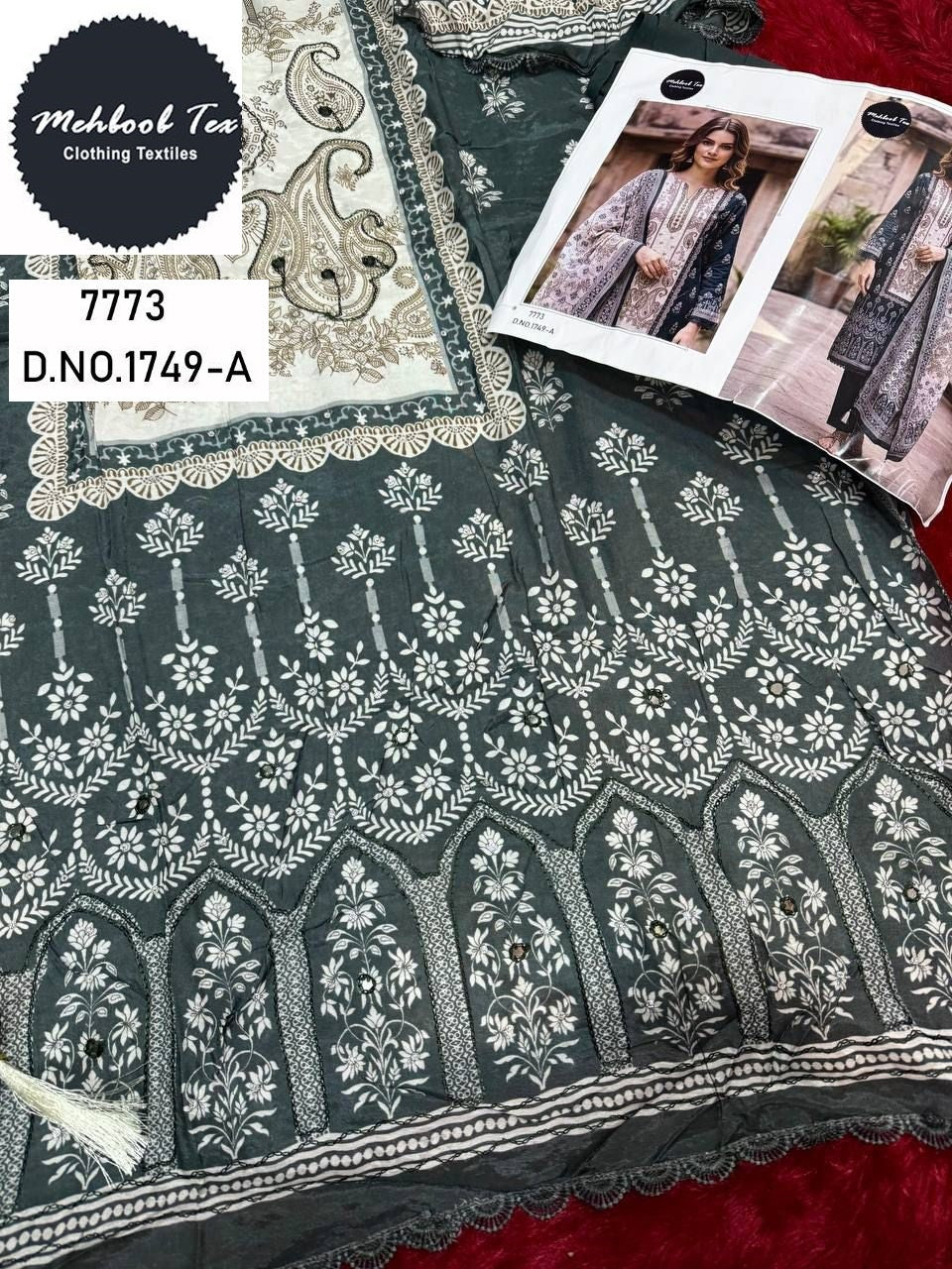1749-A Mehboob Tex Printed Karachi Unstitched Suits
