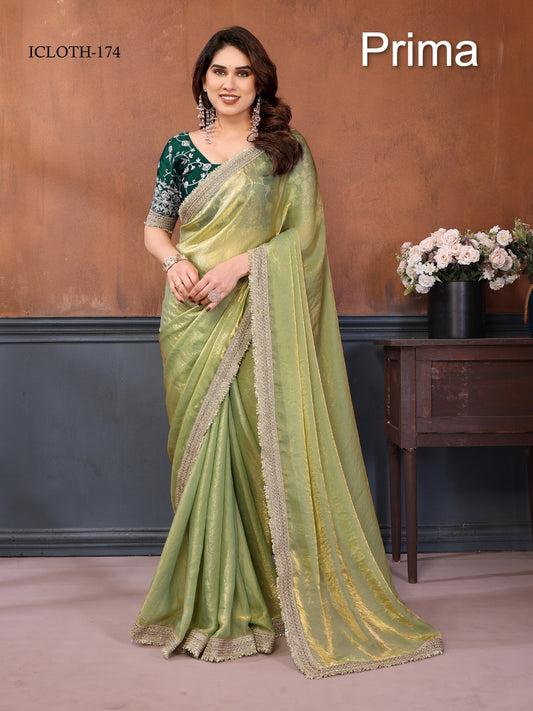 174 Icloth Vol-05 Prima Satin Sarees
