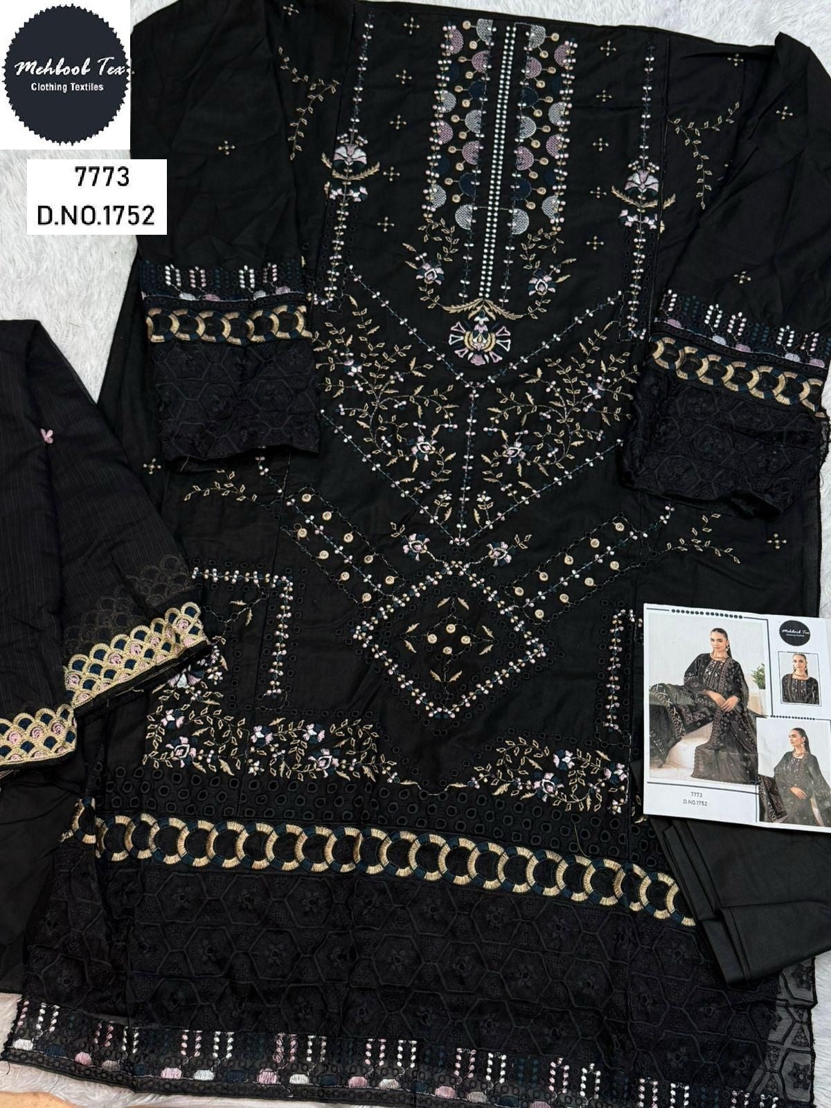 1752 Mehboob Tex Embroidery Pakistani Salwar Suits