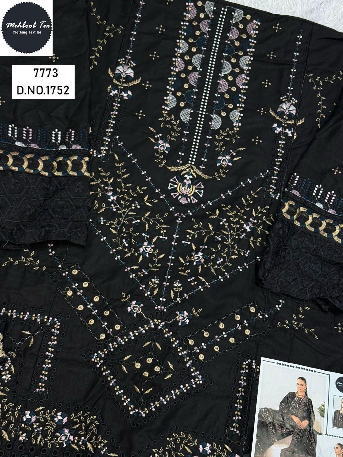 1752 Mehboob Tex Embroidery Pakistani Salwar Suits