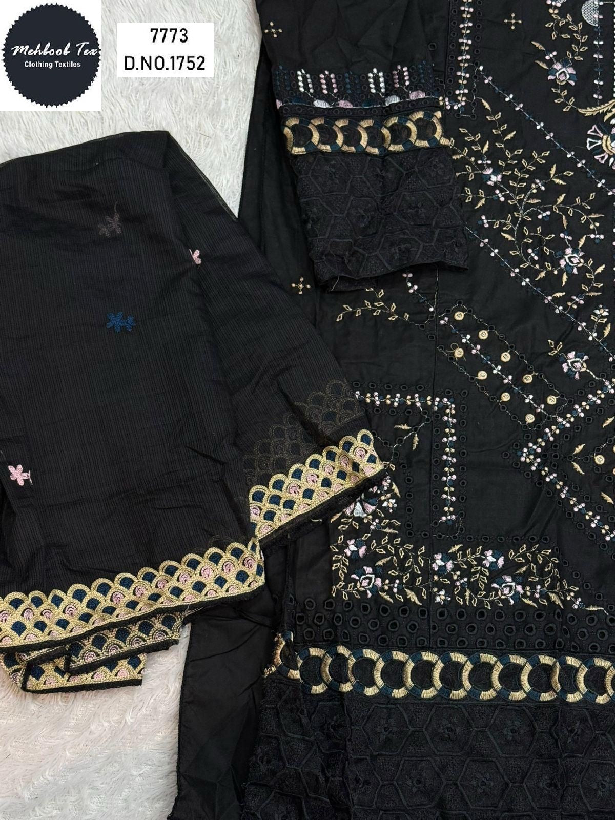 1752 Mehboob Tex Embroidery Pakistani Salwar Suits