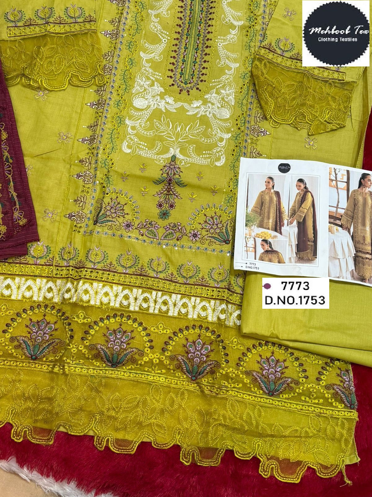 1753 Mehboob Tex Embroidery Pakistani Salwar Suits