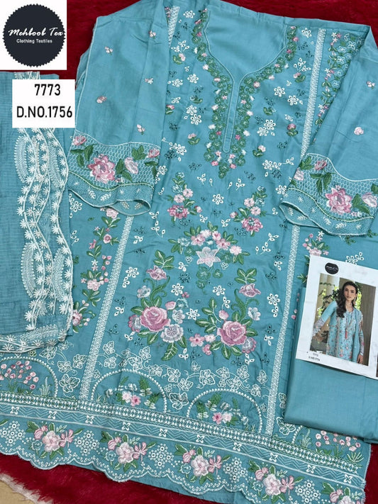 1756 Mehboob Tex Embroidery Pakistani Salwar Suits