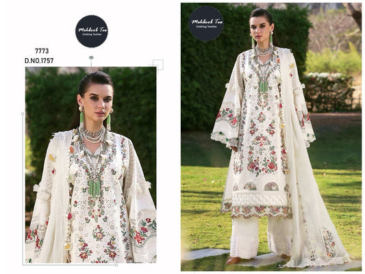 1757 Mehboob Tex Embroidery Pakistani Salwar Suits