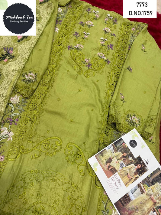 1759 Mehboob Tex Embroidery Pakistani Salwar Suits