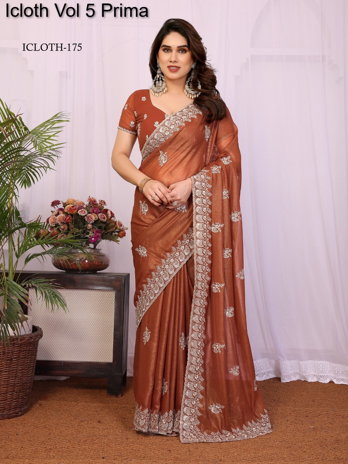 175 Icloth Vol 5 Prima Pure Cotton Georgette Sarees