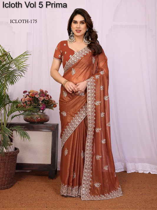175 Icloth Vol 5 Prima Pure Cotton Georgette Sarees