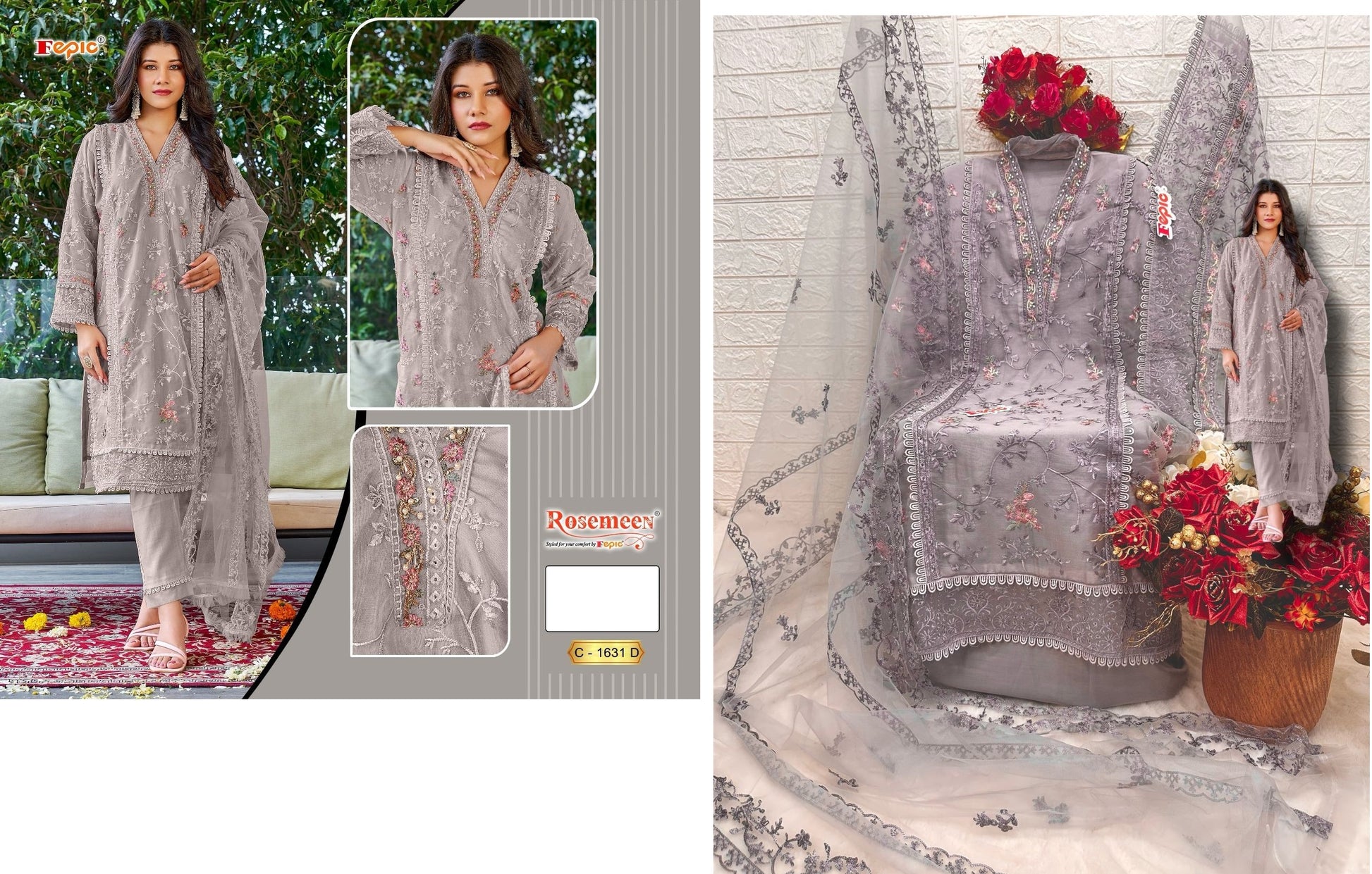 C-1631-D Fepic Pakistani Salwar Suits