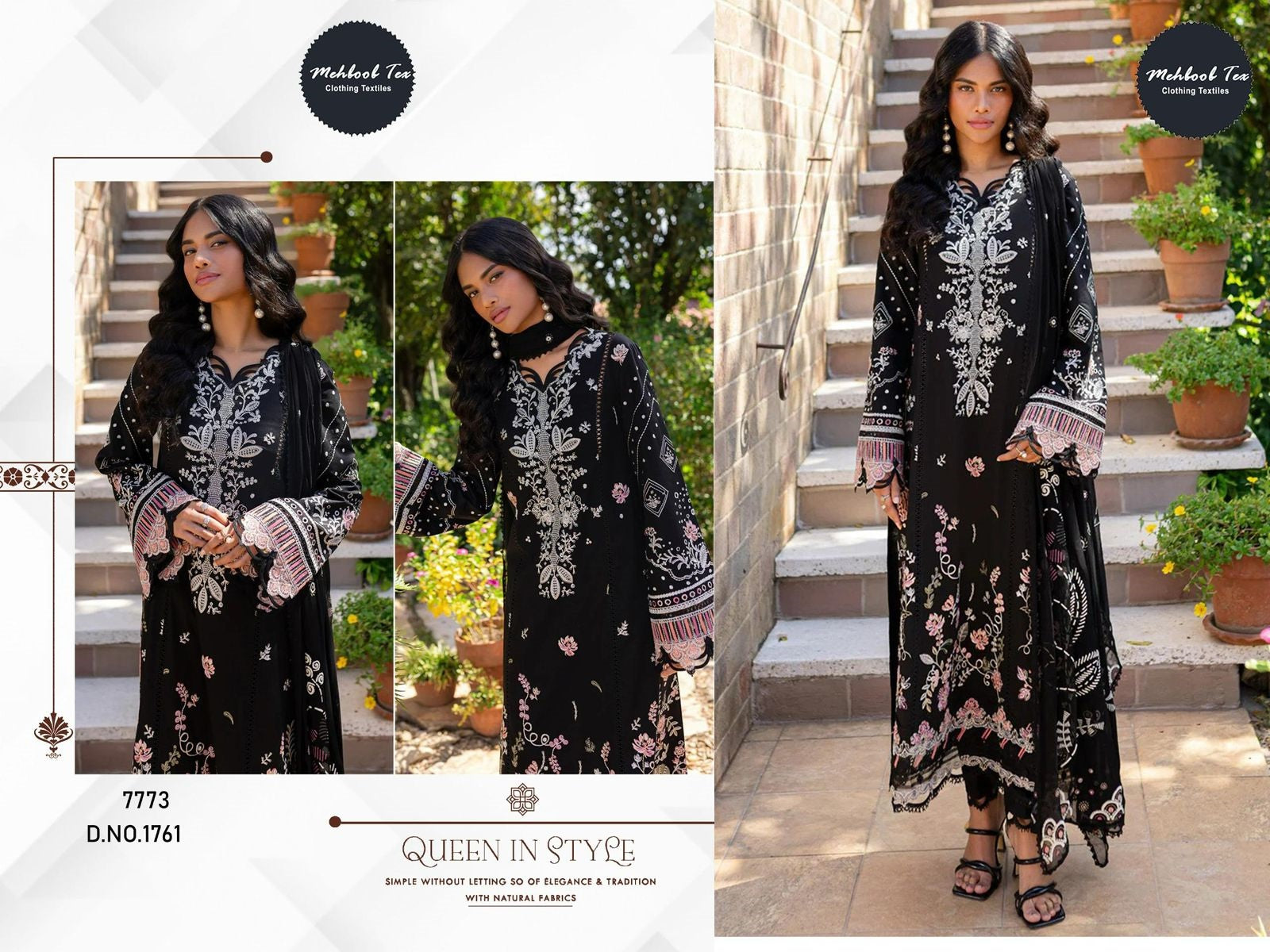 1761 Mehboob Tex Pure Reyon Pakistani Salwar Suits