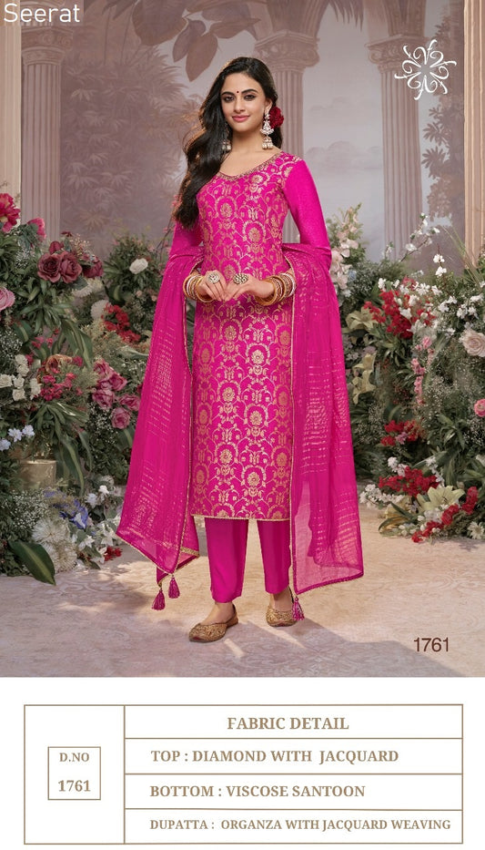 1761 Seerat Jacquard Readymade Suits