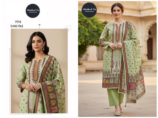 1762 Mehboob Tex Printed Karachi Unstitched Suits