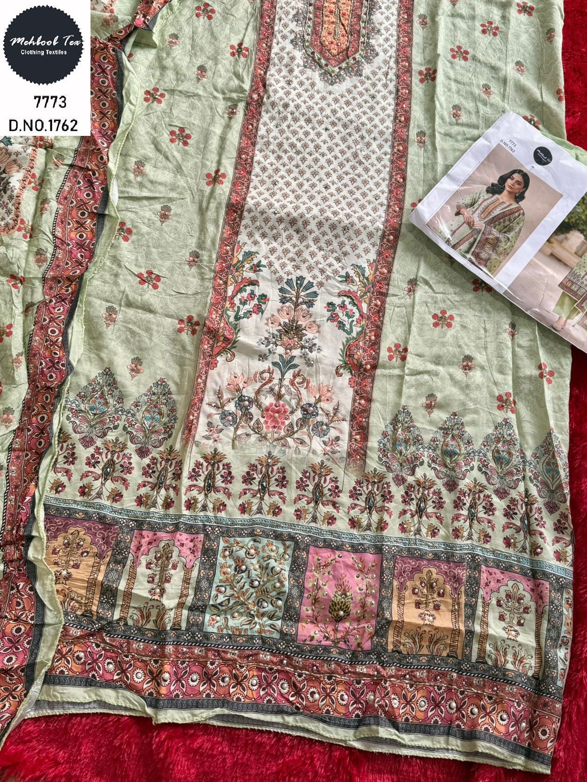 1762 Mehboob Tex Printed Karachi Unstitched Suits