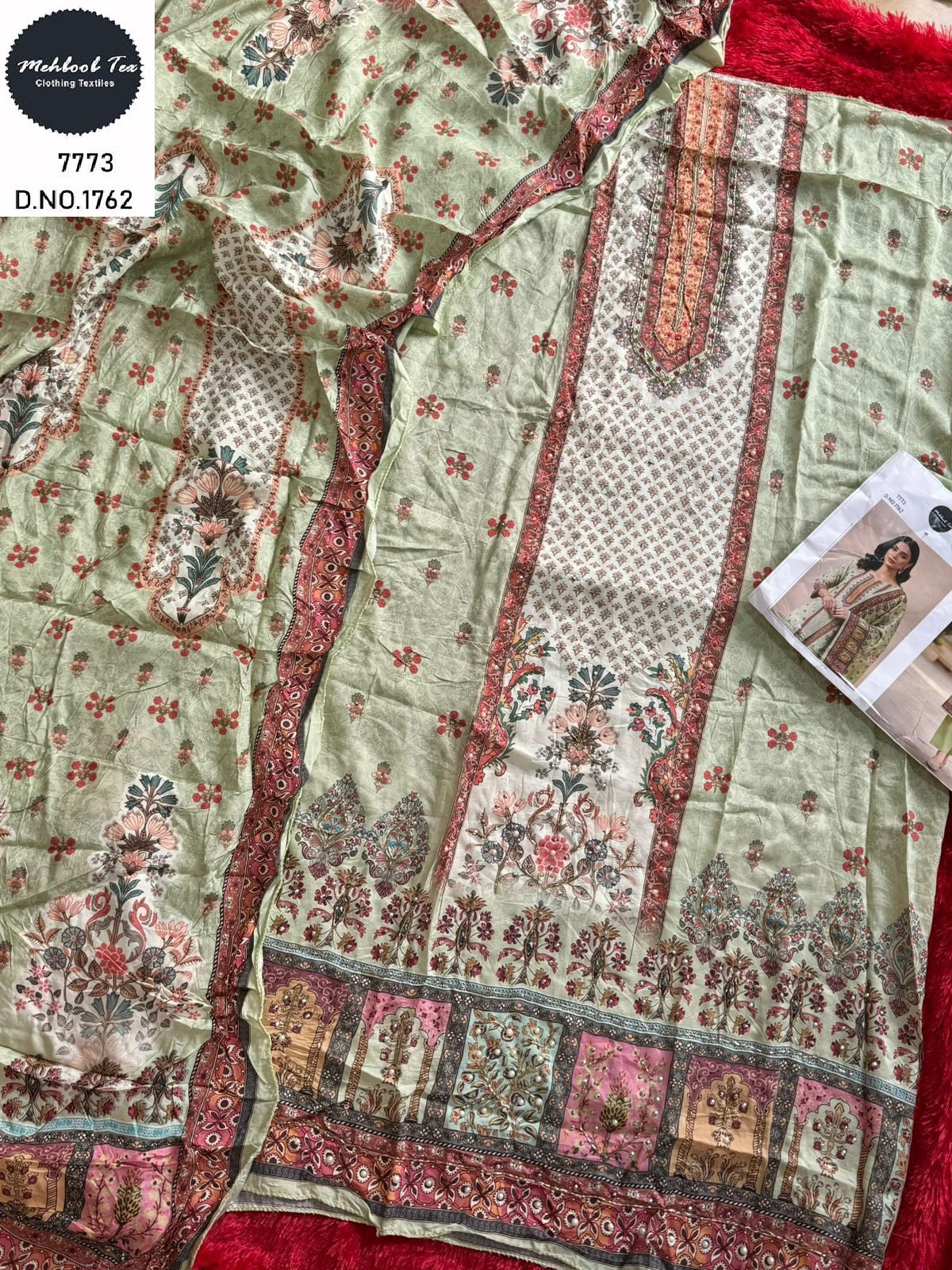 1762 Mehboob Tex Printed Karachi Unstitched Suits