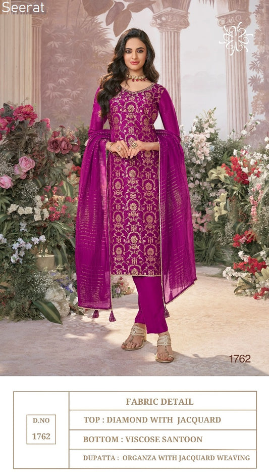 1762 Seerat Jacquard Readymade Suits