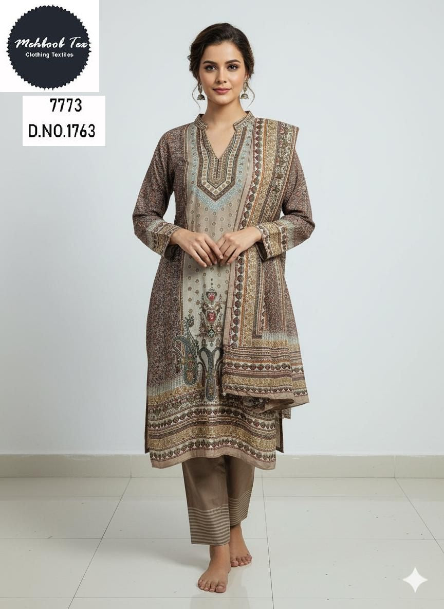 1763 Mehboob Tex Printed Karachi Unstitched Suits