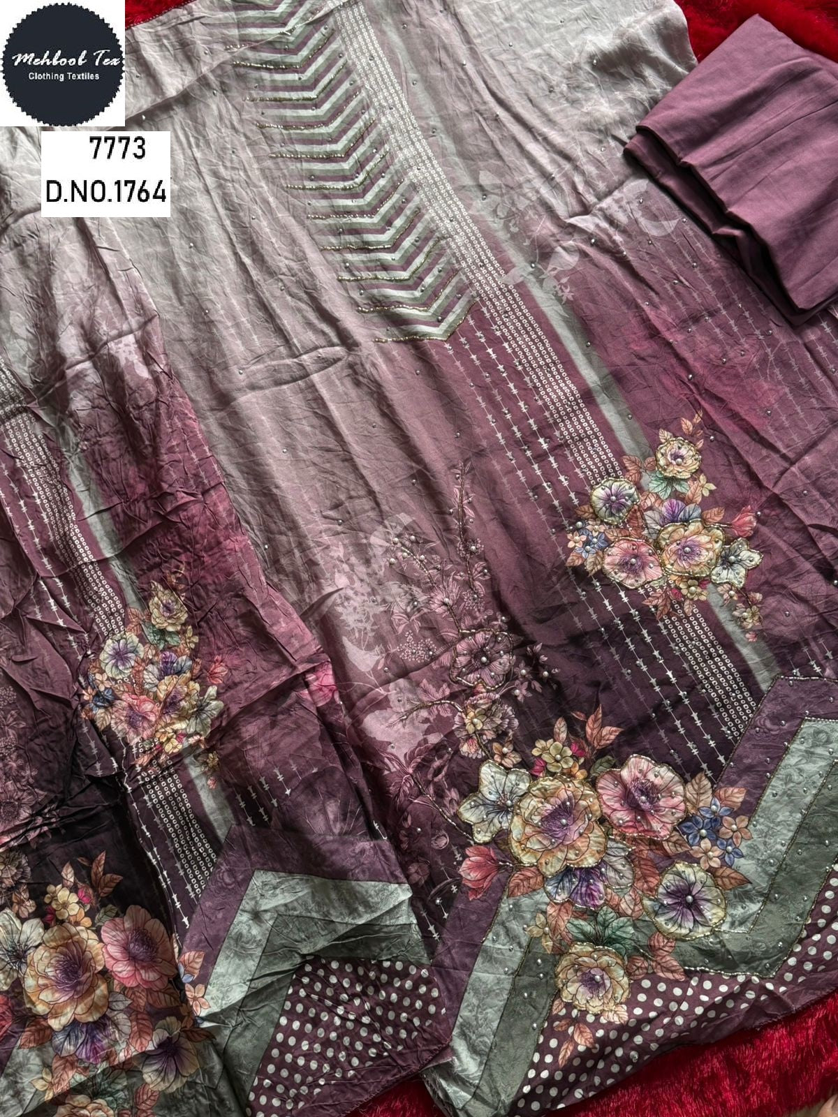 1764 Mehboob Tex Printed Karachi Unstitched Suits