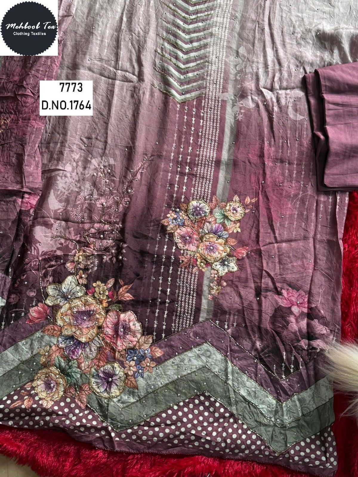 1764 Mehboob Tex Printed Karachi Unstitched Suits