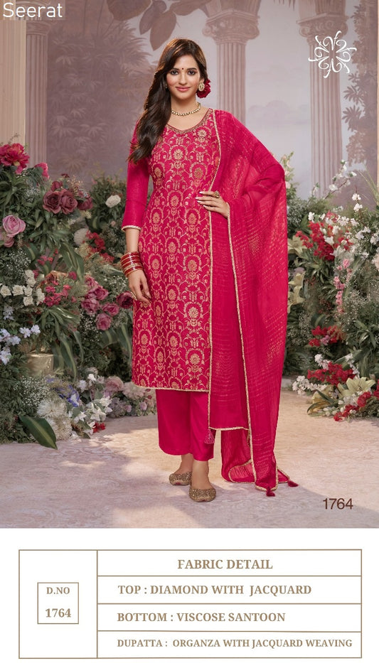 1764 Seerat Jacquard Readymade Suits