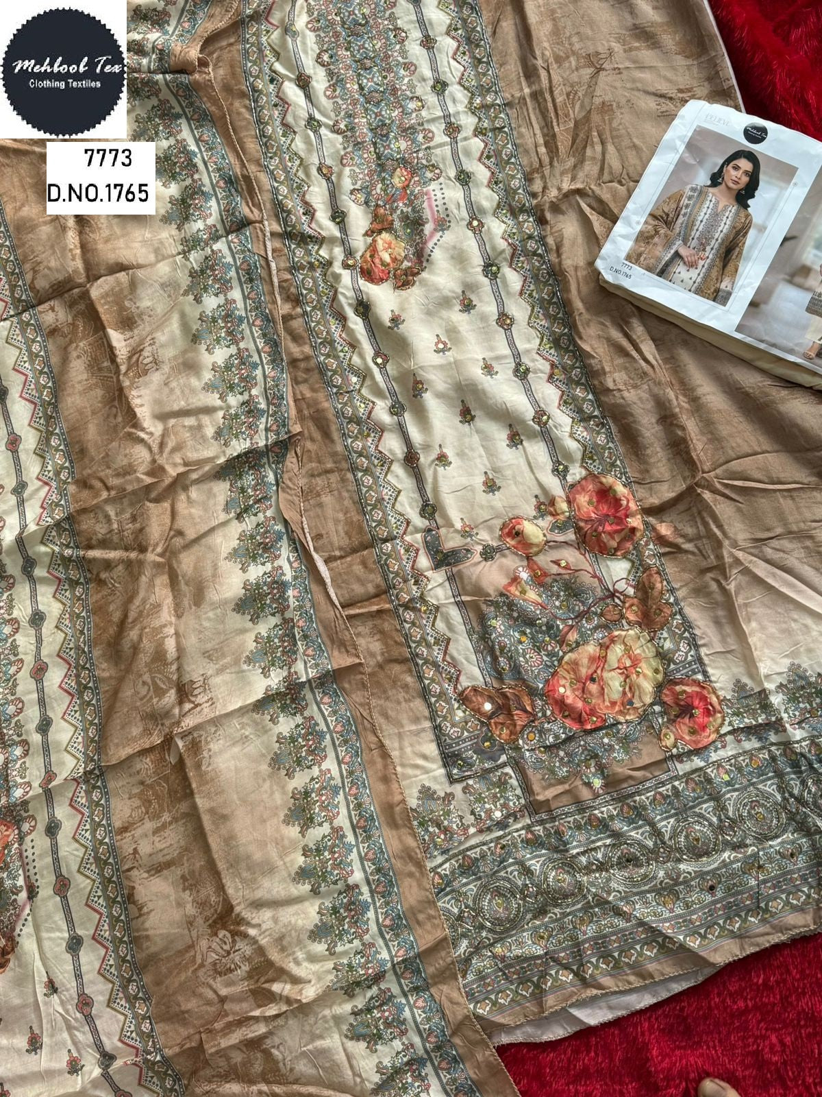 1765 Mehboob Tex Printed Karachi Unstitched Suits