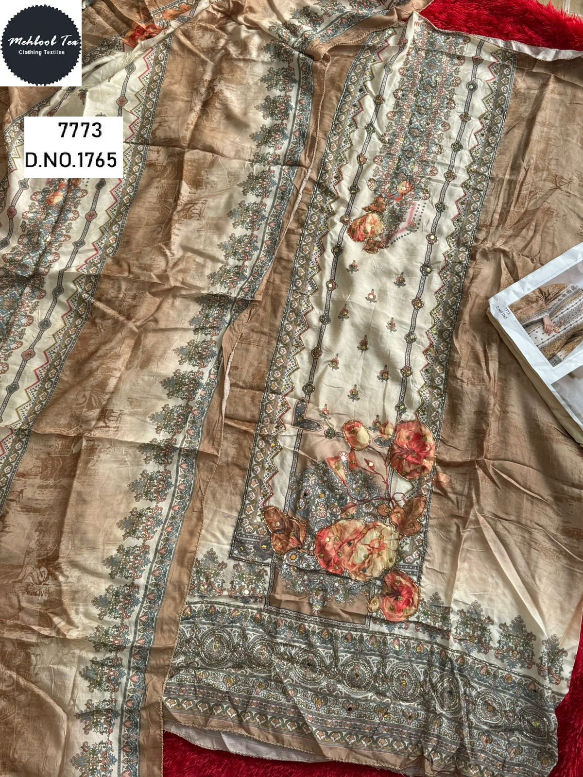 1765 Mehboob Tex Printed Karachi Unstitched Suits