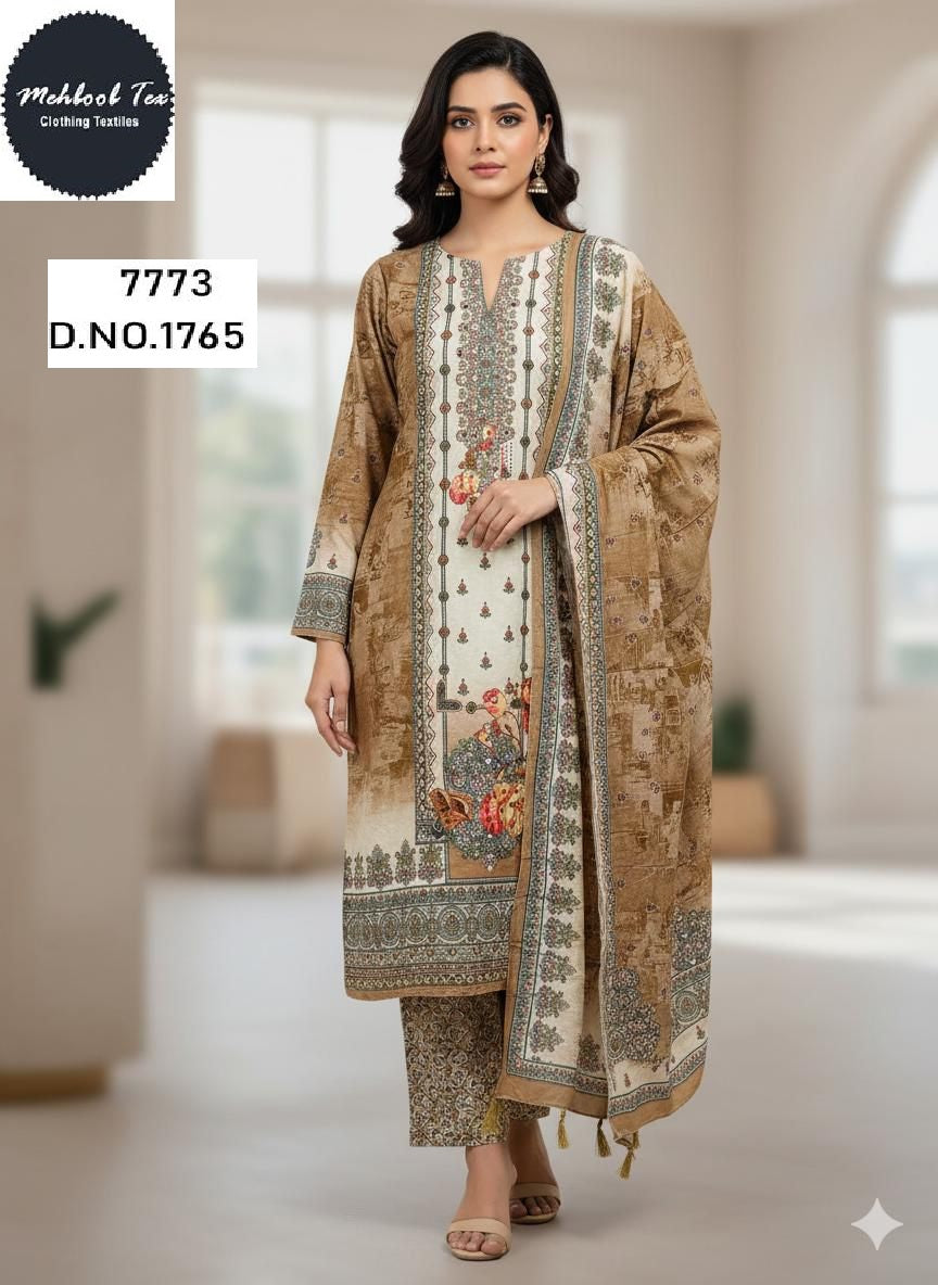1765 Mehboob Tex Printed Karachi Unstitched Suits